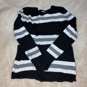 Stripped Black Sweater